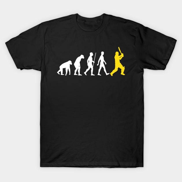 Cricket Player Evolution Batsman T-Shirt by alltheprints